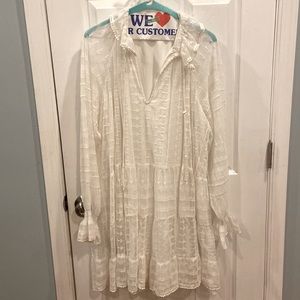 Zara Sheer Long Sleeve Lace Dress